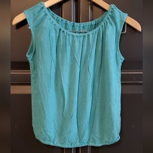 LOFT Turquoise Sleeveless Blouse